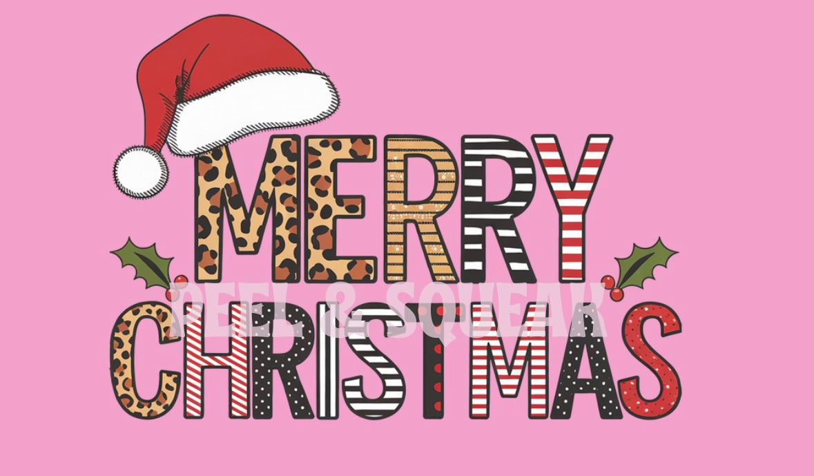 DTF - Merry Christmas Multi Coloured