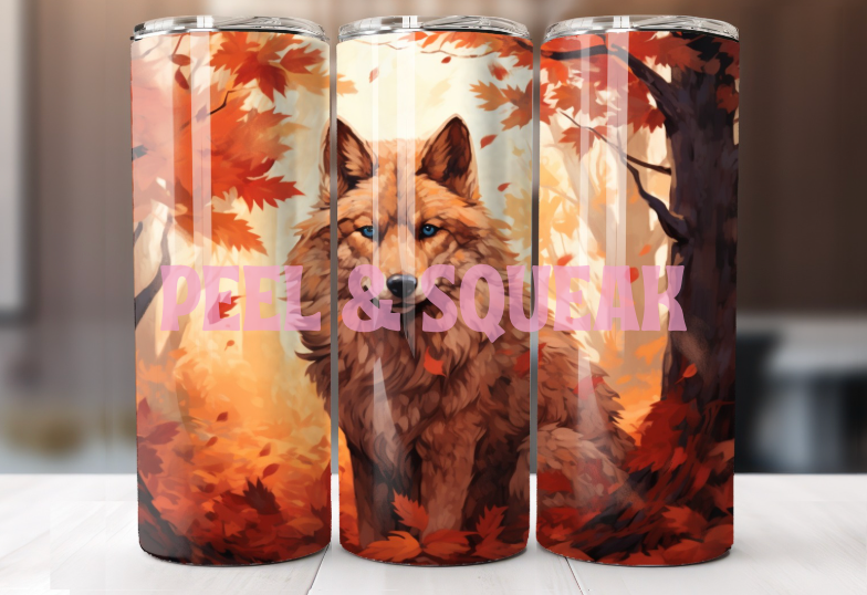 Autumn Wolf Tumbler Wrap