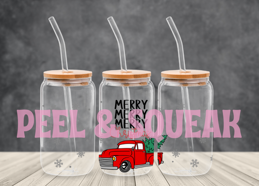 UVDTF - Merry Christmas Red Truck Libby Wrap