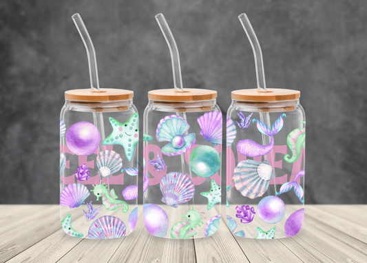 UVDTF - Pearly Purple Seashells Libby Wrap