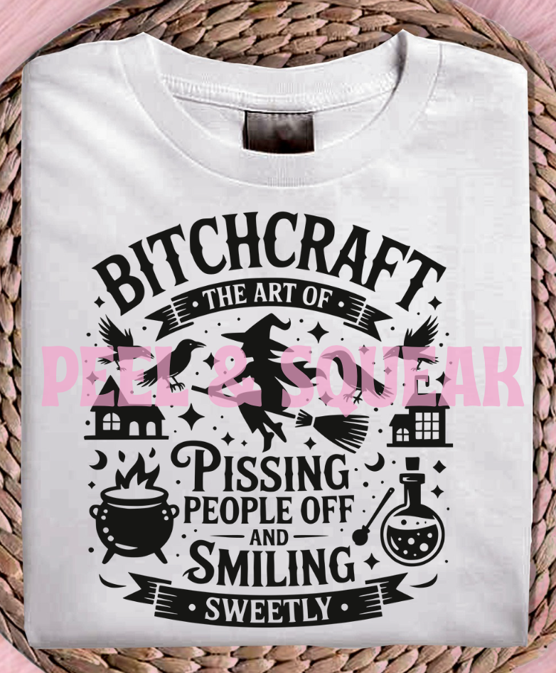 DTF - B*tch Craft Quote Black And White