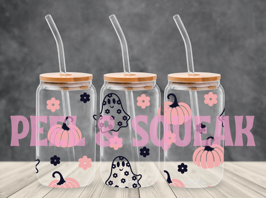 UVDTF - Pink And Black Pumpkin Ghosty Libby Wrap