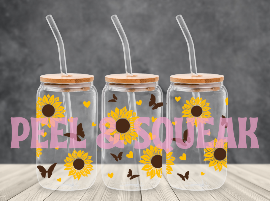 UVDTF - Sunflower Butterfly Libby Wrap