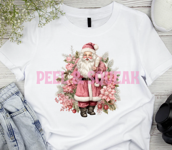 DTF - Pink Vintage Santa