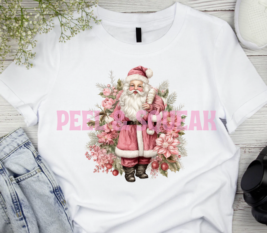 DTF - Pink Vintage Santa