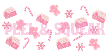 UVDTF - Gingerbread House Pink Libby Wrap
