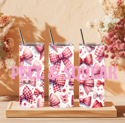 Pink Bow Tumbler Wrap