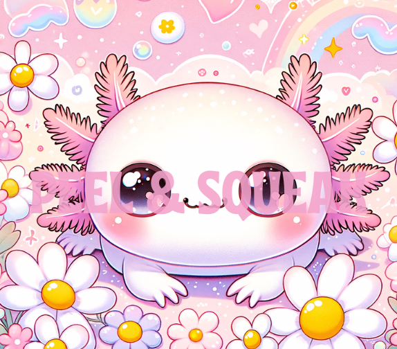Axolotl Pink With Daisies Tumbler Wrap