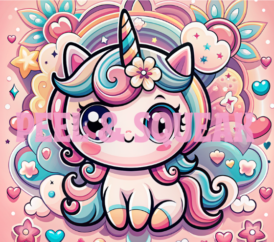 Pink Swirly Unicorn Tumbler Wrap