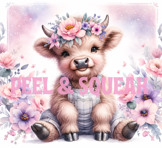 Pastels Highland Coo Tumbler Wrap