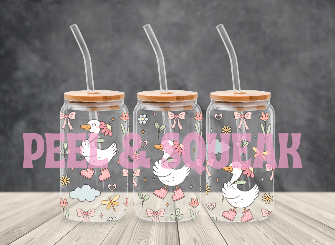 UVDTF - Goose in Pink Wellies Libby Wrap