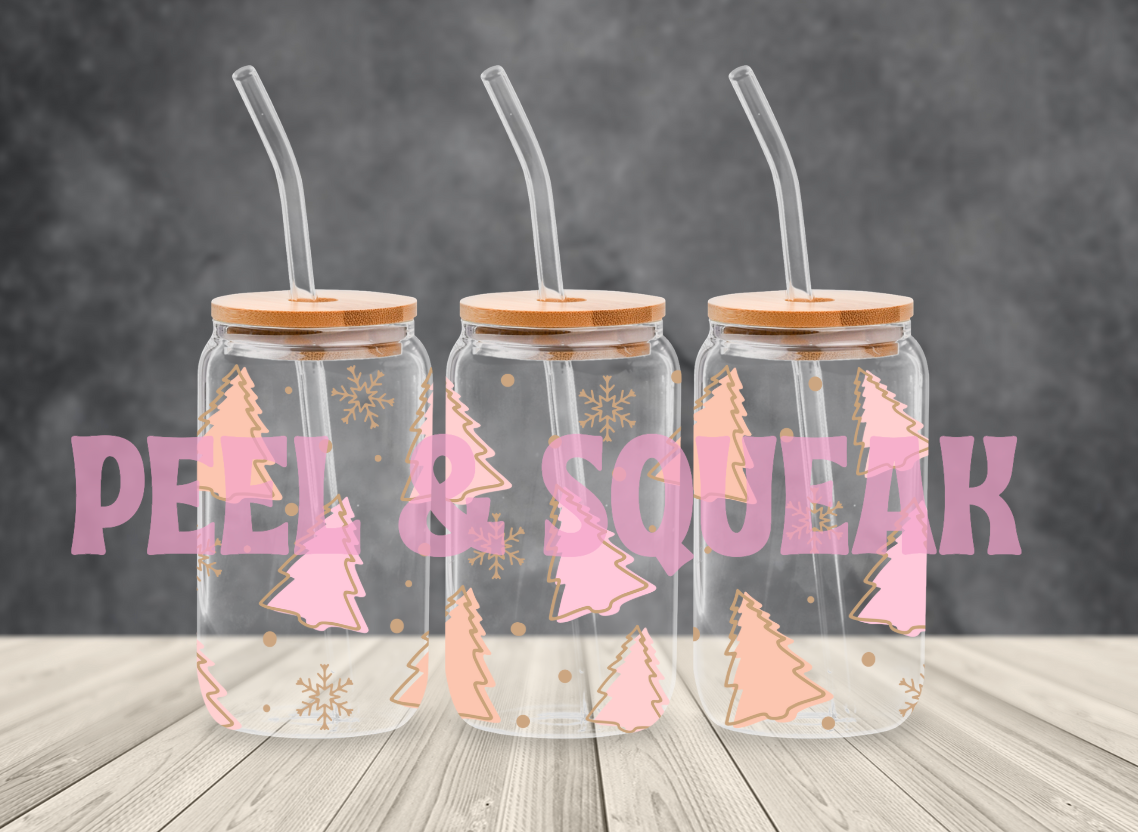 UVDTF - Pinks Rose Gold Trees Libby Wrap