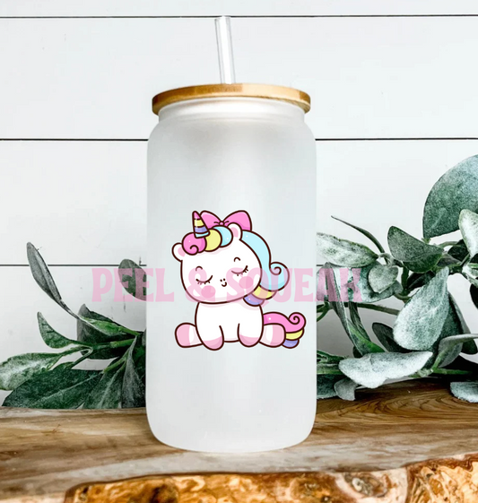 UVDTF - Pink Unicorn Sitting