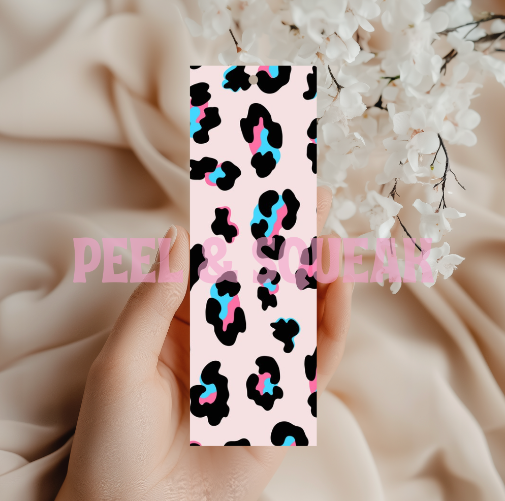 Pink Leopard Print Bookmark
