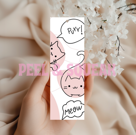 Pink Cats Meow Bookmark