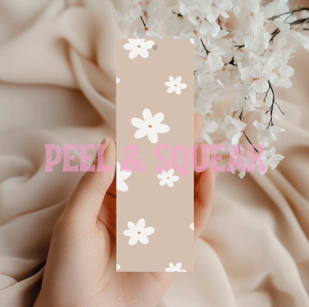 Beige Flower Bookmark