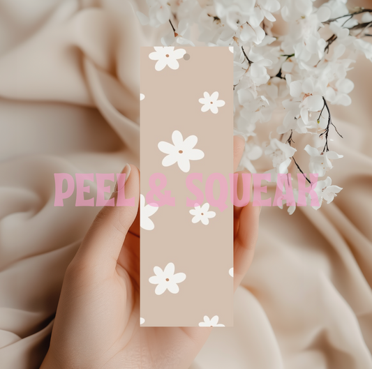 Beige Flower Bookmark