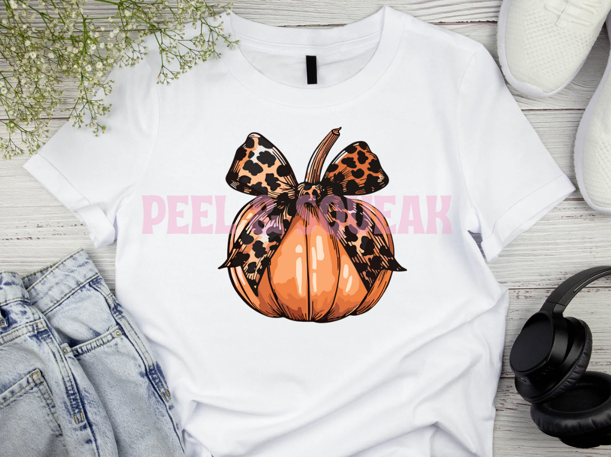 DTF - Leopard Pumpkin Bow