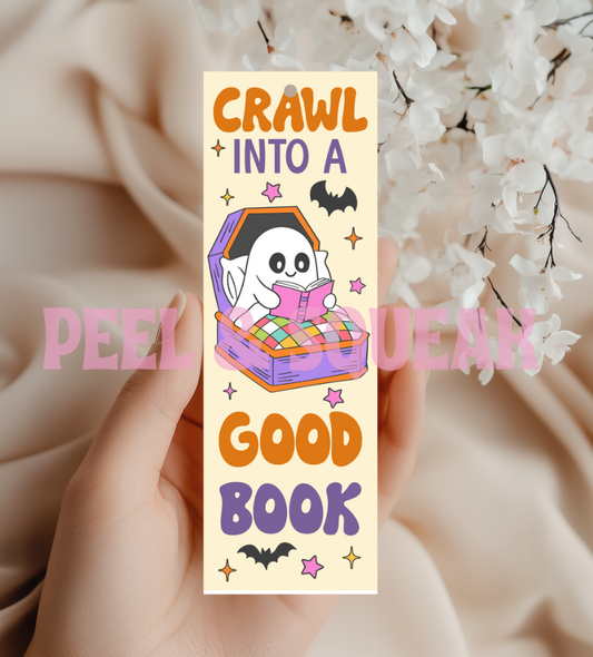 Crawl Into A Good Book Bookmark