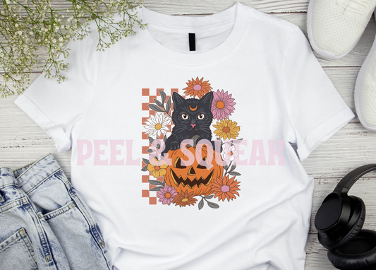 DTF - Black Cat Pumpkin