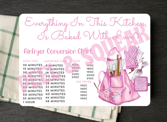 CHOPPING BOARD - Baked With Love Pink