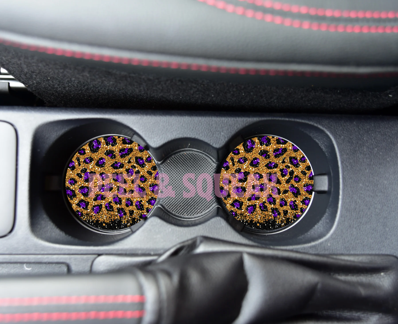 SUBLIMATION CAR COASTER - Leopard Print