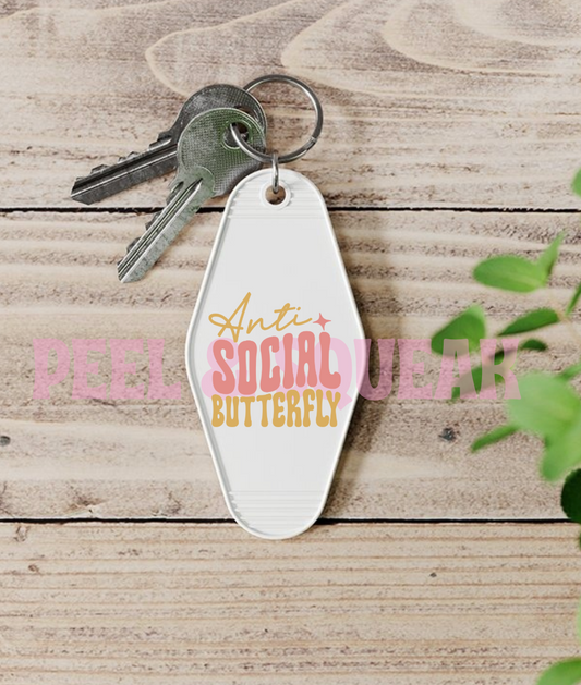 UVDTF KEYRING - Anti Social Butterfly