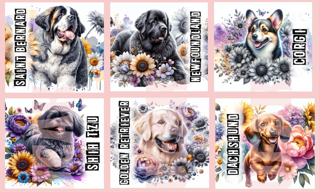 SUBLIMATION TUMBLER - Dog Breeds