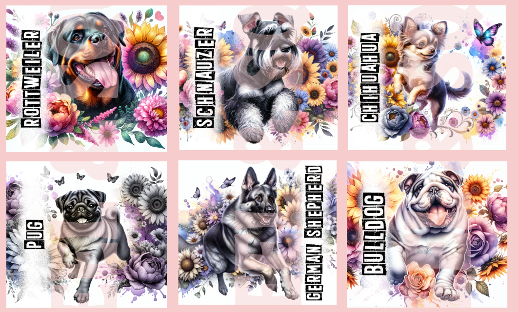 SUBLIMATION TUMBLER - Dog Breeds