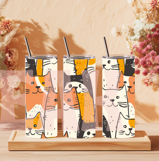 Ginger and White Cats Tumbler Wrap