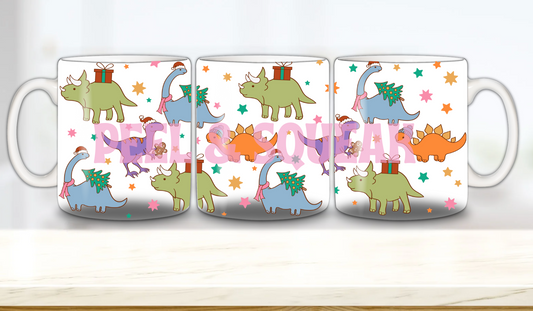Christmas Dinos Mug Wrap
