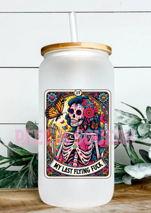 UVDTF - My Last Flying F*ck Yellow Butterfly Tarot Card