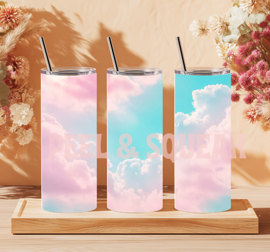 Pink Bubblegum Sky Tumbler Wrap
