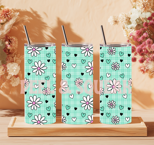 TLES - Mint Green Daisy Tumbler Wrap