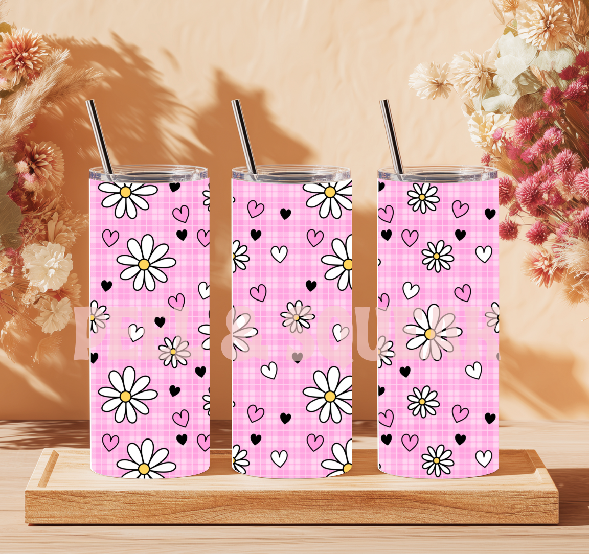 TLES - Pink Daisy Tumbler Wrap
