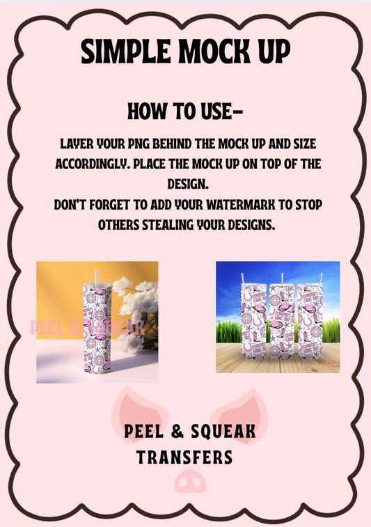 Tumbler Mock Up Design Template