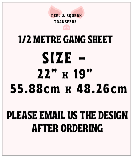 CUSTOM UVDTF - 1/2 Metre Gang Sheet (PREMADE)