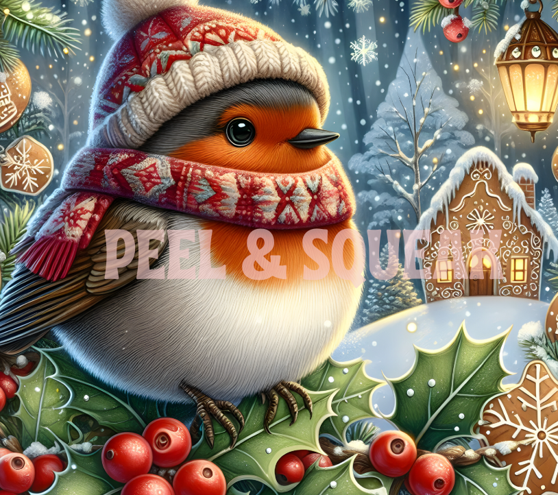 Christmas Robin Tumbler Wrap