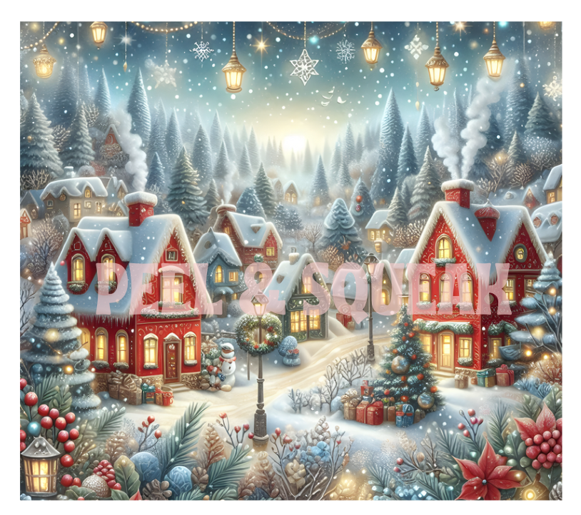 Christmas Scene Tumbler Wrap