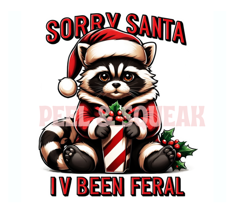 Sorry Santa Ive Been Feral Tumbler Wrap