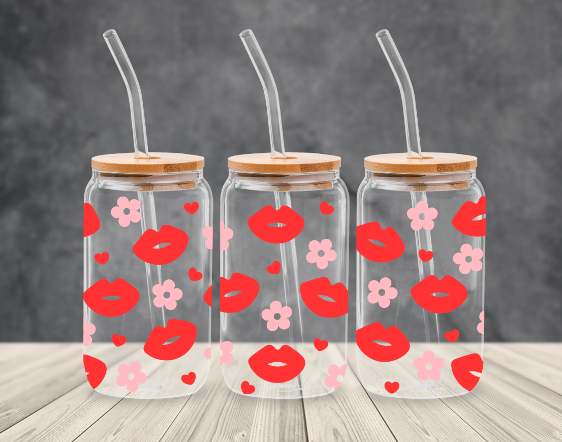 UVDTF - Lips and flowers Libby wrap