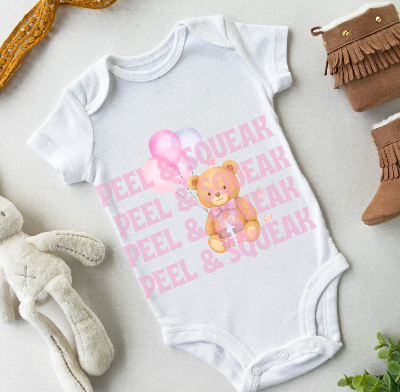 DTF - Pink Birthday Bear