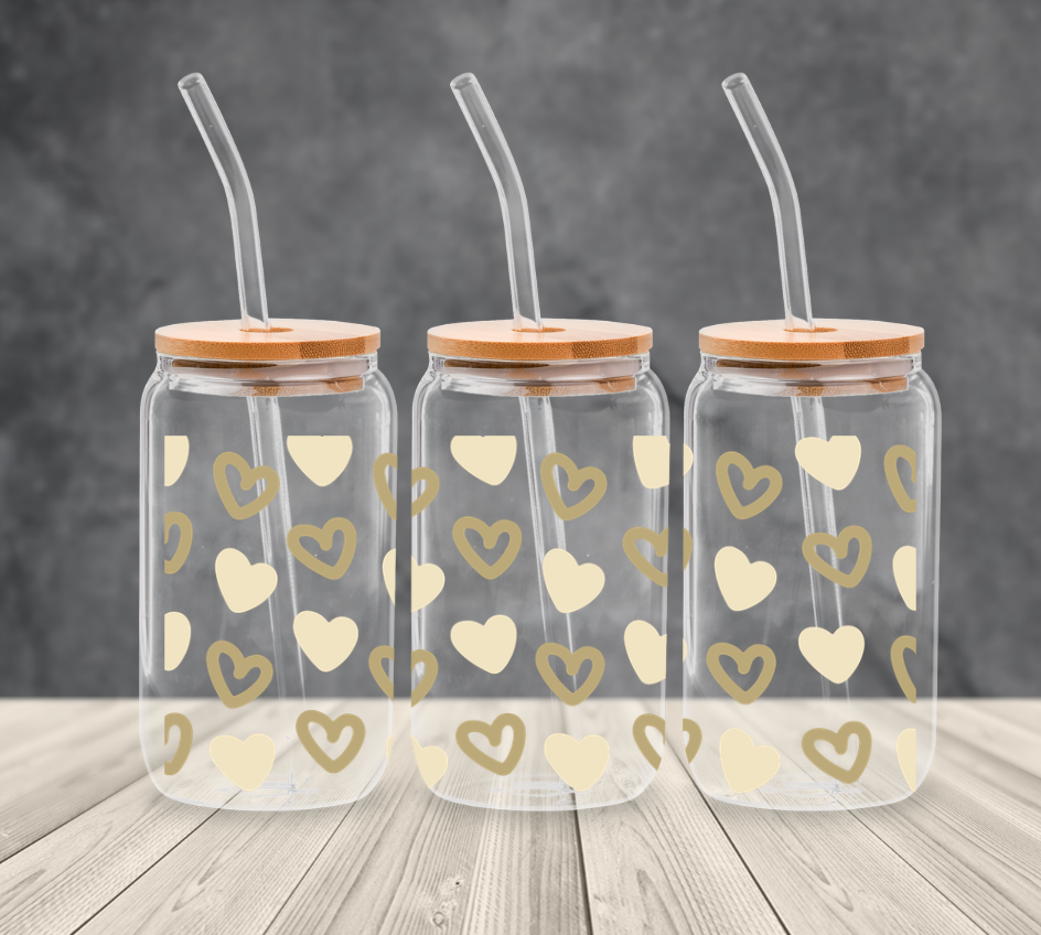 UVDTF - Beige Hearts Libby Wrap