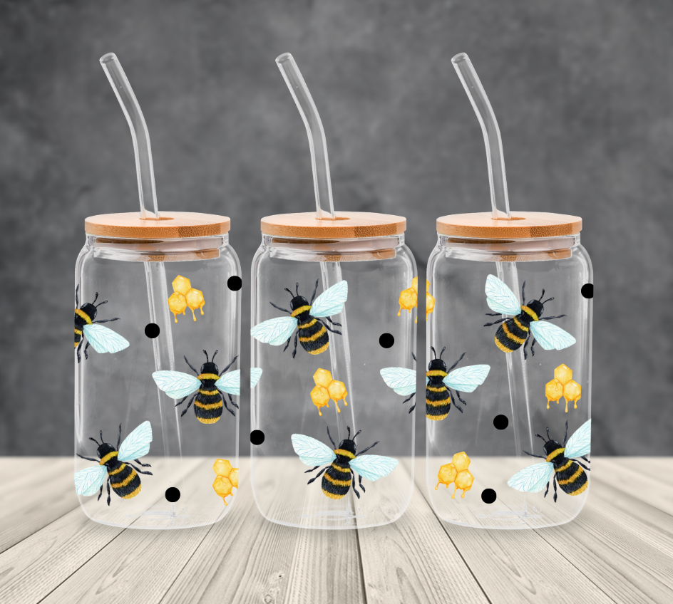 UVDTF -Life Like Bumble Bee & Honey Comb Libby Wrap
