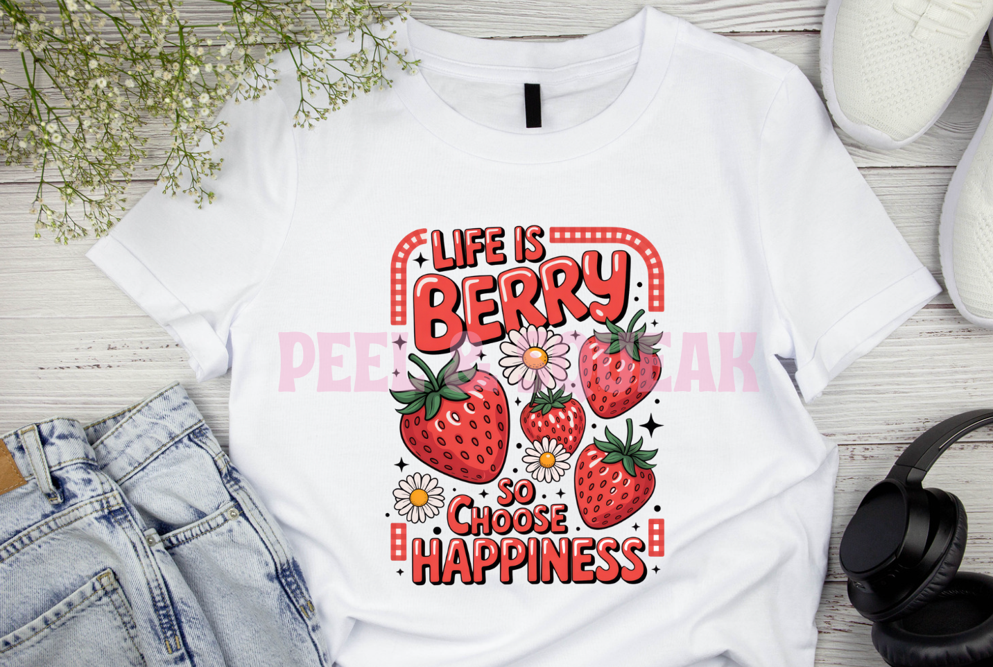 DTF - Strawberry- Life is Berry