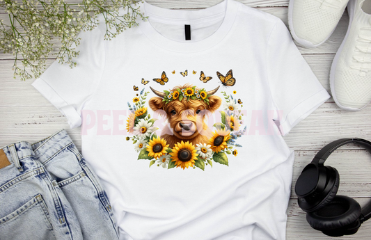 DTF Sunflower Headband With Wreath Coo #4