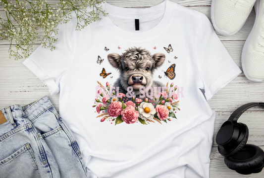 DTF Grey Coo with Floral Wreath Coo #13