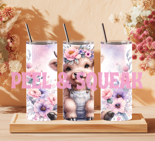 Pastels Highland Coo Tumbler Wrap
