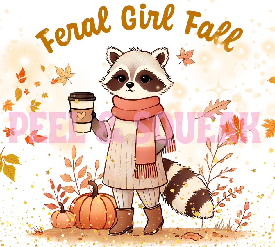Feral Girl Fall Tumbler Wrap