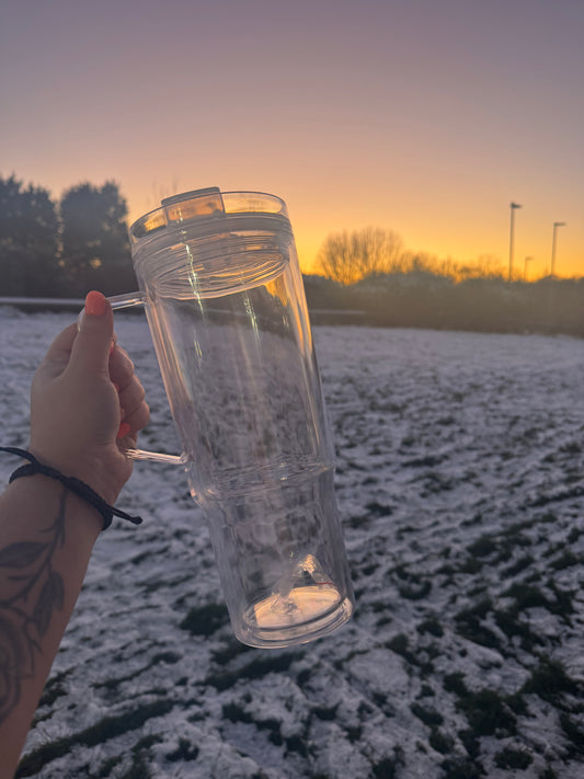 40oz Clear Double Walled Tumbler